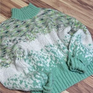 Aerie | Fair Isle Mock Neck Sweater